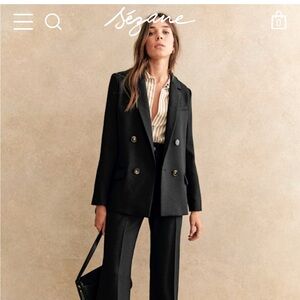 Sezane Black Christie Jacket